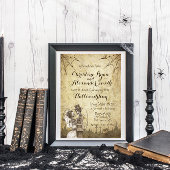 Skeleton-paar-informatiekaart voor bruiloft informatiekaartje