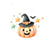 Halloween Spooky eerste Ronde Sticker