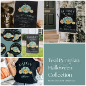 Persoonlijke Blauwgroen pompoen Halloween Trick or Tote Bag
