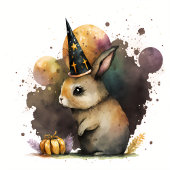 Waterverf Baby Bunny Halloween Deurmat