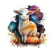 Waterverf Lamb Halloween Uitnodiging Kaart
