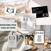 Gothic Halloween Skull Heart Wedding Date Gastenboek