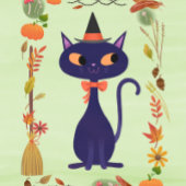 Cute Halloween Witch Cat Kussen