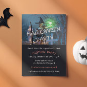 Halloween heks meisje in het bos legpuzzel