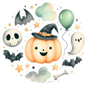 Halloween Spooky eerste Cadeaulabel