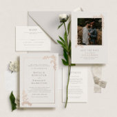 Hamilton Roos Gold Folie Greenery Wedding Folie Uitnodiging