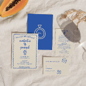 Handgeschreven getekende Retro Heldere Unieke Brui Menu