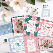 Boog Hoe Blauw Beugels Kerstmis Servet