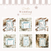 handgetekende bruiloft aan de kust bedankkaart