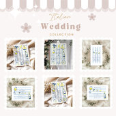 Handgetekende Italiaanse bruiloft thema Kaart