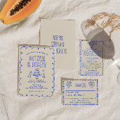 Hand getekend geschreven retro vet eigenzinnige le save the date