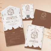 Rustieke Westerne woestijn cowboylaarzen schedel All In One Uitnodiging