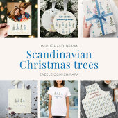 Scandinavische minimalistische kerstbomen tote bag