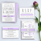 Hand getrokken initialen typografie lavendel bruil ronde sticker