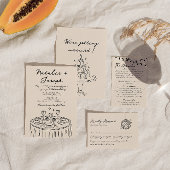 Retro Hand geschreven Getrokken eigenzinnige Bruil Informatiekaartje