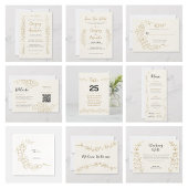 Hand geschilderd gouden bladeren Lijst bruiloft Servet