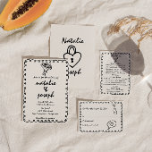 Hand geschreven getrokken retro eigenzinnige uniek menu