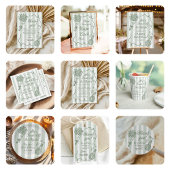 Handgetekende Bruiloftsfeest 'Fresh Off the Market Ronde Sticker