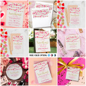 Hanging Love Hearts Little Lieverd Baby shower Bedankjes Labels