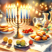 Happy Hanukkah Uitnodiging Briefkaart