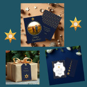 Bat Mitswa Moderne Marine Blauwe Ster van David Kaart