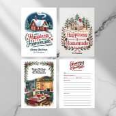 Red Gingham "Geluk is zelfgemaakt" Vakantie Trakta Bedankdoosjes