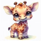 Schattigee Baby Giraffe grillig ontwerp Perfect Poster