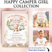 Happy Camper Zomer 1e Verjaardag Meisje Romper