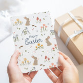 Happy Easter Bunny Wildflowers Schattigee Kinder S Kussensloop