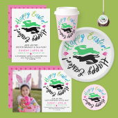 Modern Cartoon Bunny Naam Adres Return Rubberstempel