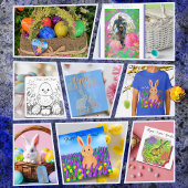 Bloeiende Pasen Bunny Silhouette  Schort