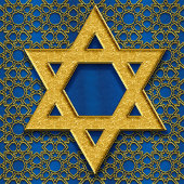 Chanoeka Ster van David Menorah Gold Blue Leggings