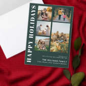 Moderne Minimalistische Familiefotocollage Feestdagenkaart (Personaliseer de collectie van deze zelfstandige maker.)