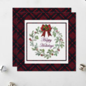 Hoe meer de Merrier Red Plaid Sparkling Wijnetiket