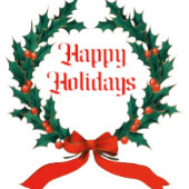 Prettige feestdagen Holly Kerstkrans Bad Handdoek