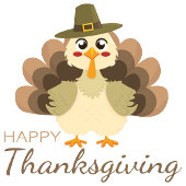 Prettige Thanksgiving Lieve Kalkoen Feestdagenkaart