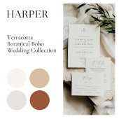 Eenvoudig Boho Terracotta huwelijksprogramma