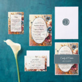 Oogst bloemblaadjes en geschilderde lucht kaart (Personaliseer de collectie van deze zelfstandige maker.)