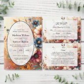 Oogst bloemblaadjes en geschilderde lucht bedankdoosjes (Personaliseer de collectie van deze zelfstandige maker.)