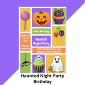 Haunted Night Party Verjaardag - Halloween nacht Kaart
