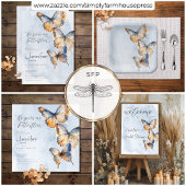 Hij geeft me vlinders blauw modern Vrijgezellenfee Kartonnen Onderzetters