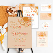 Zon baby shower hier komt de zoon welkom acryl bord