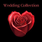 Bruiloft foto-dank u-hart vormige rode roos- kaart