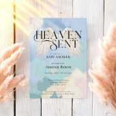 Heaven Send Angel Wings Pastel Baby shower Papieren Bordje
