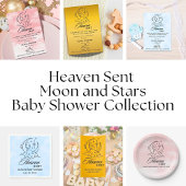 Hemelse Gouden Maan Sterren Baby Shower Wandkleed