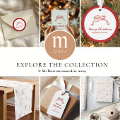 Rode knoop moderne kerst feestdagenkaart