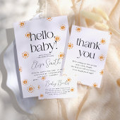 Hallo Baby | Boho Sunshine Baby shower Bedankkaart
