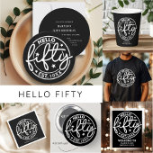 Hallo Groen - Vijftig 50ste verjaardag Servet