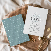 Moderne typografie baby shower hallo wijn etiket