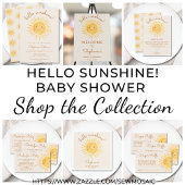 Budget Hallo Sunshine Boho Baby shower Uitnodiging